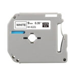 Brother lipni analoginė juostelė M-K221 balta/juoda (9mm)