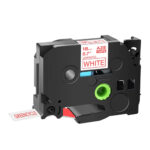 Brother lipni analoginė juostelė TZE-242 balta/raudona (18mm)