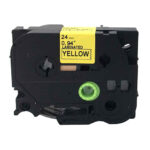 Brother lipni analoginė juostelė TZE-651 geltona/juoda (24mm)